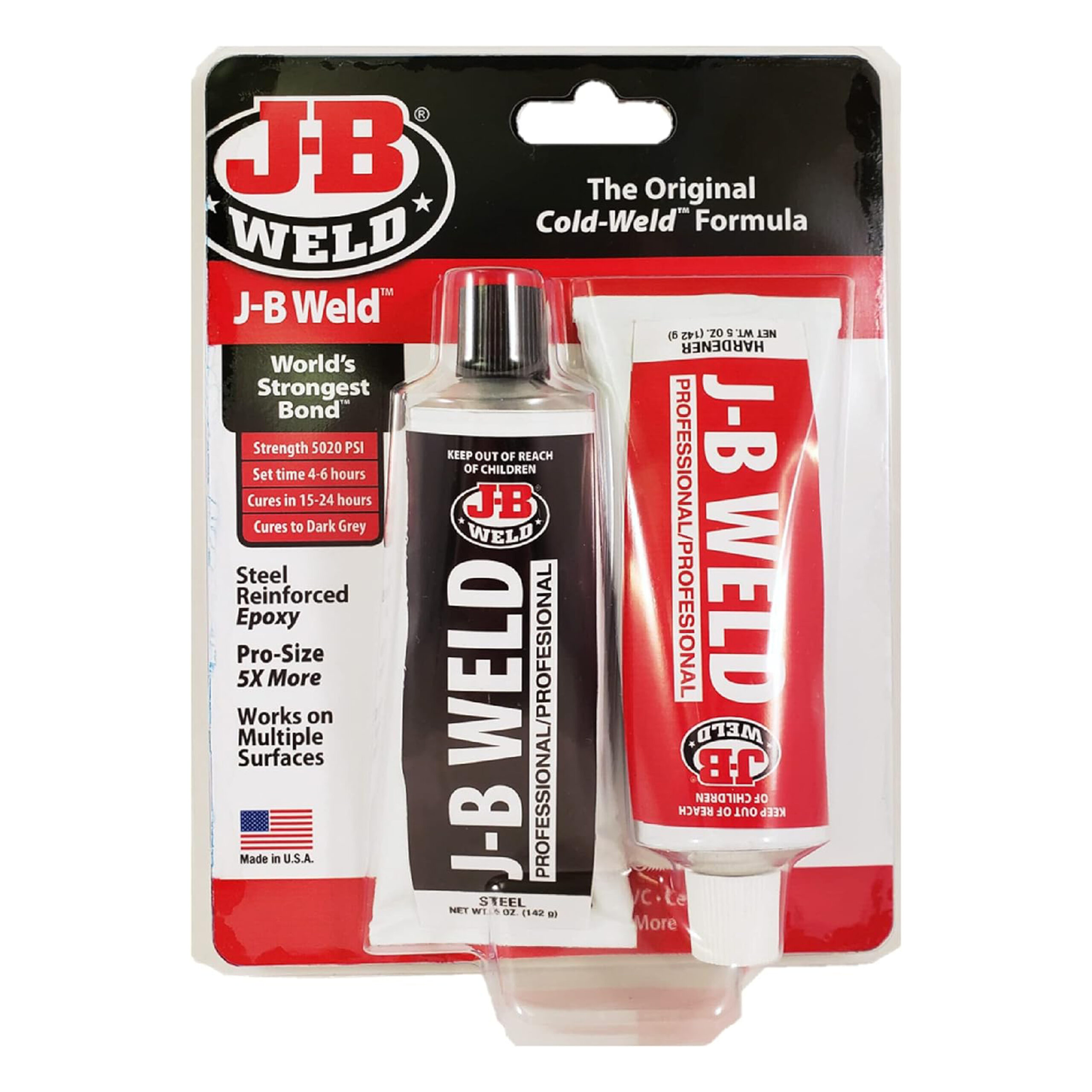 JB Weld 8281 Professional Size Steel Reinforced Epoxy Twin Pack